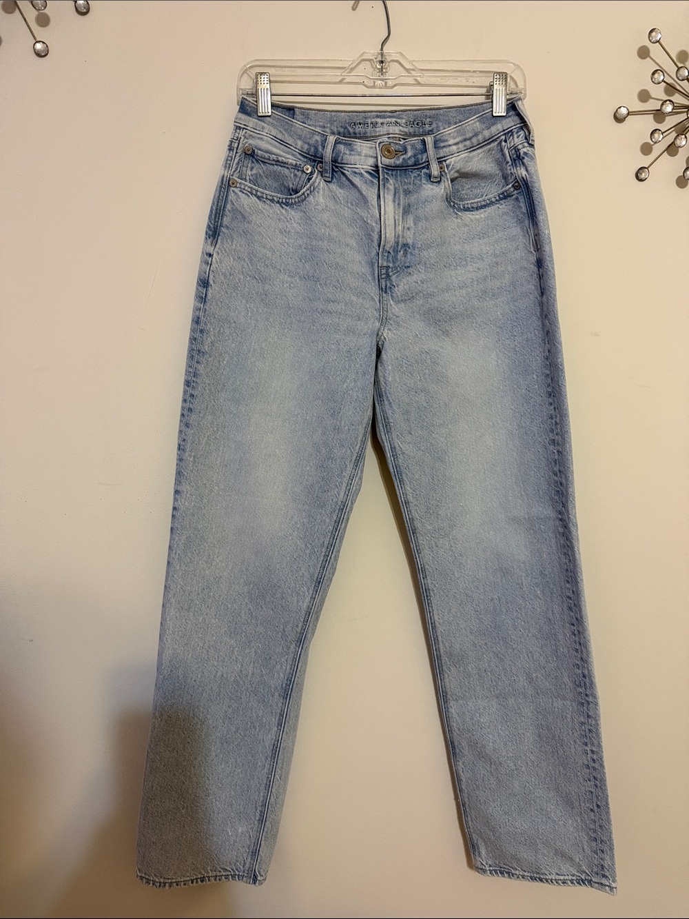 American Eagle Outfitters Light Blue Straight Leg Jeans